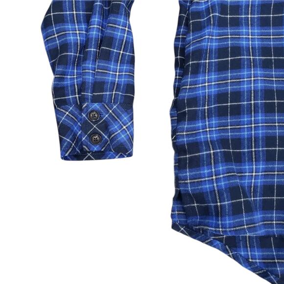 Wild Fable Flannel Oversized Boyfriend Shirt Spliced Plaid & Checks Pockets S - Picture 8 of 13